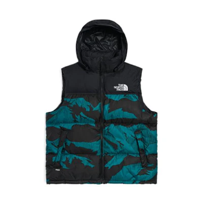 TNF Retro Nuptse Vest FW221996 Down Puffer - Unisex Blue/Black NF0A5IX5-98X