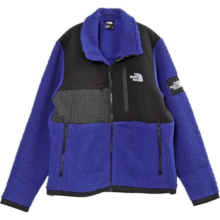 TNF Retro Plaid Logo Print Zip-Up Jacket Blue Men’s NF0A7X32-P40S