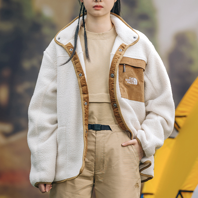 THE NORTH FACE Retro Sport Fleece Outdoor Beige Jacket for Couples 4NB8-11P 圖 6