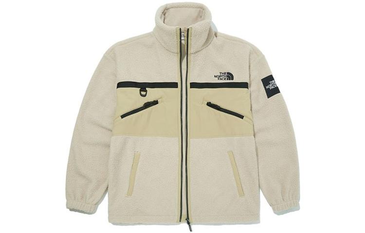 TNF Retro Sports Khaki Fleece Jacket for Couples NJ4FM01K