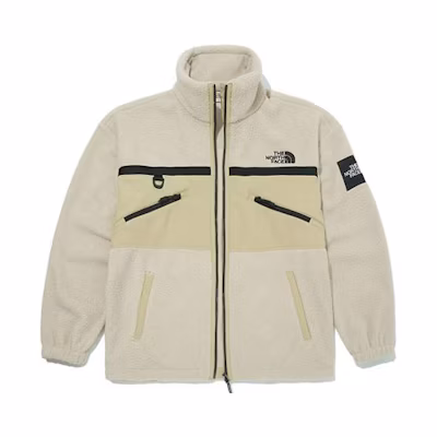TNF Retro Sports Khaki Fleece Jacket for Couples NJ4FM01K