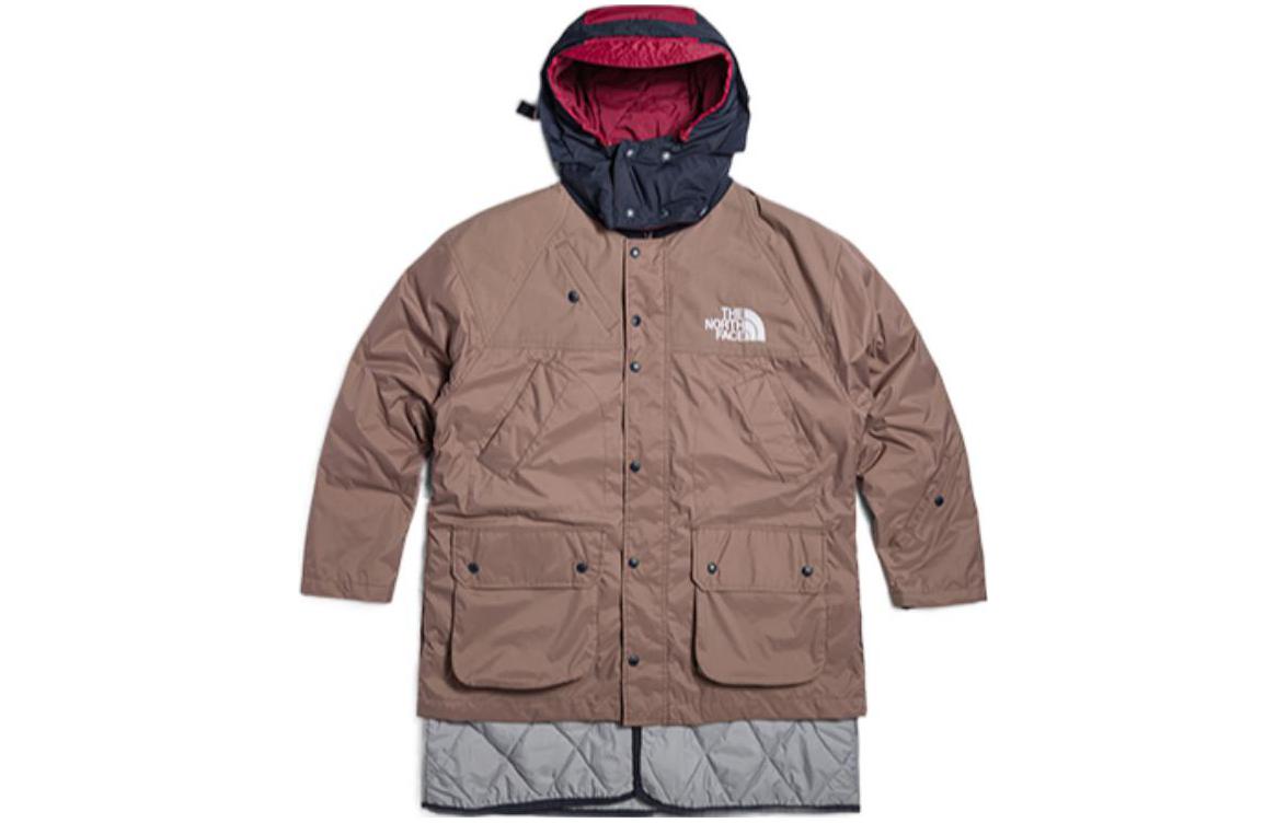The North Face Retro Two-way Jacket with Removable Hood in Taupe Color NF0A7WA2-EFU
