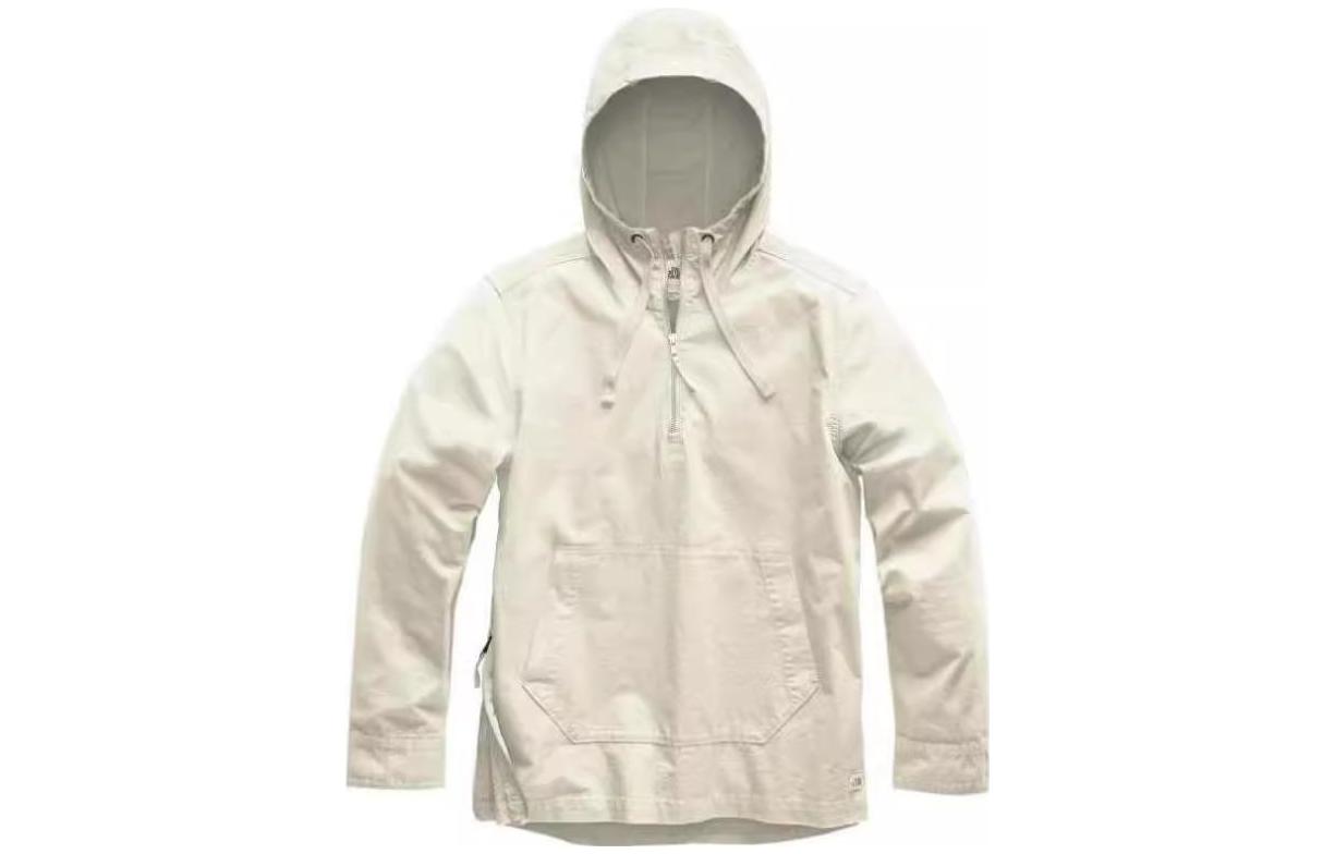 TNF Retro White Solid Color Zip-Up Hoodie Jacket TNF05EO-T3