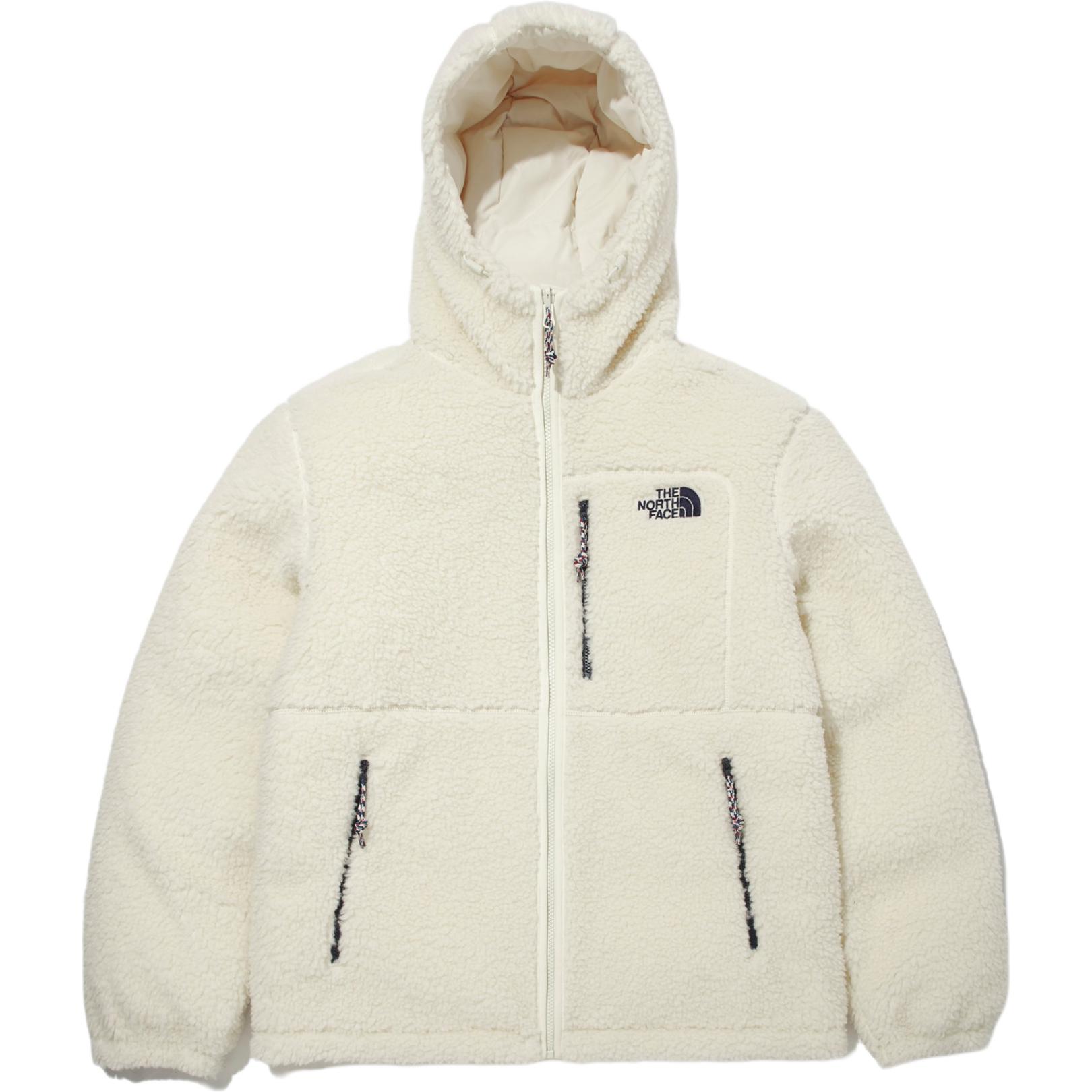 THE NORTH FACE Reversible Fleece Zip Hoodie Beige Winter Couple Edition. NJ3NM54B