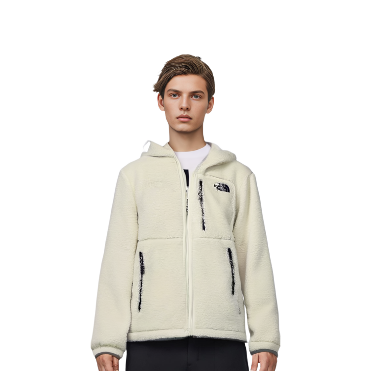 THE NORTH FACE Reversible Fleece Zip Hoodie Beige Winter Couple Edition. NJ3NM54B 圖 6