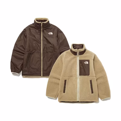 TNF Reversible Fleece Zip Jacket Brown NJ4FP54B