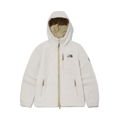 TNF Reversible Hoodie Jacket Cream White Casual Coat NJ4FM70A