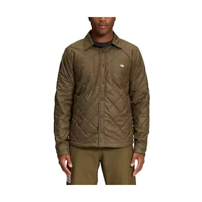 TNF Reversible Insulated Flannel Jacket Olive Green NF0A3LZH-4Q6