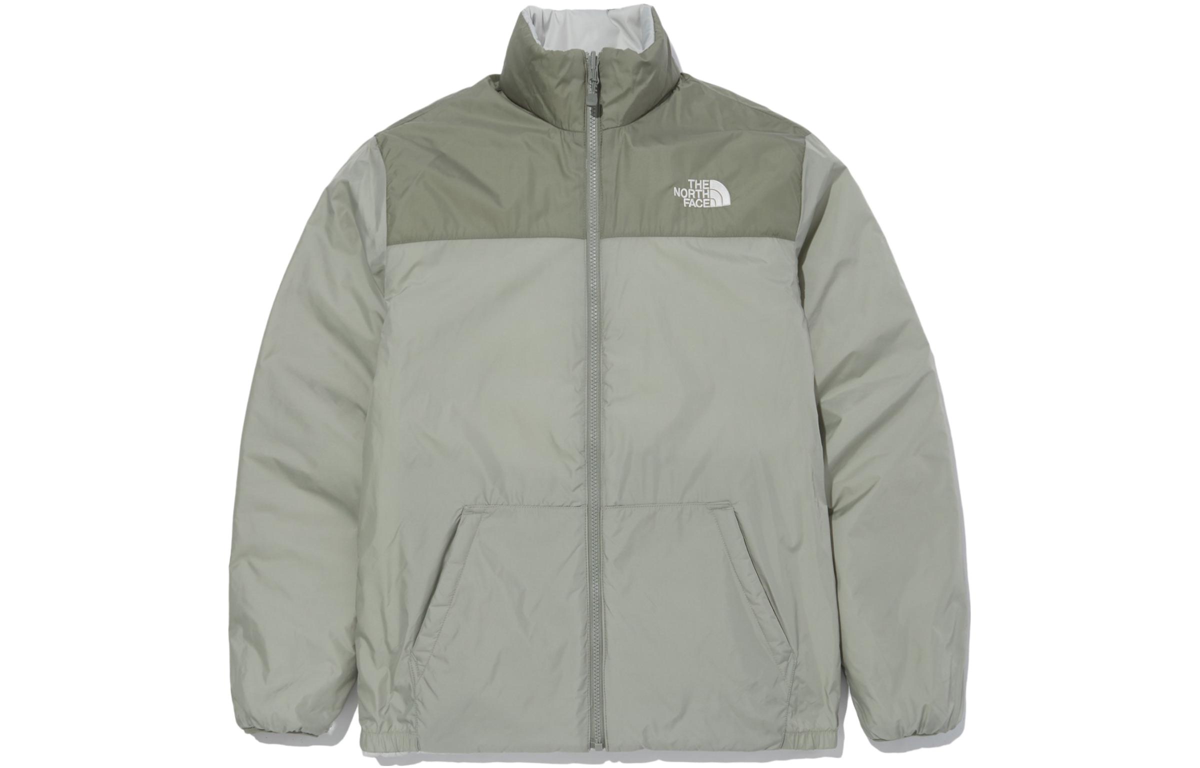TNF Reversible Nuptse Jacket Green Puffer Coat NJ3NN00C