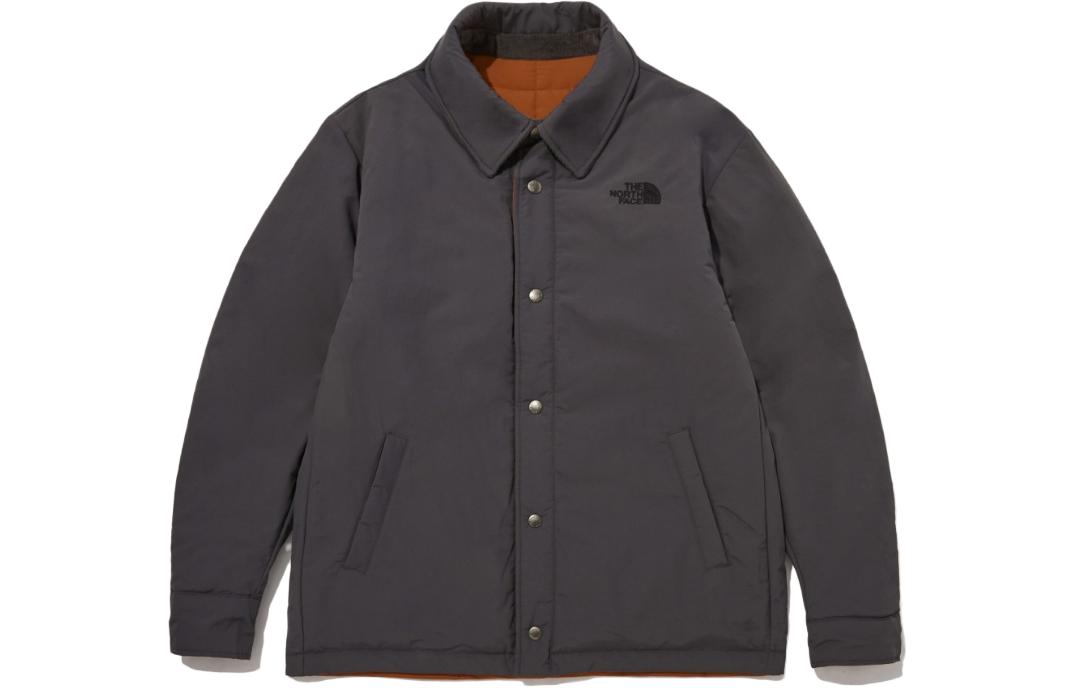 Shop The North Face Reversible Nuptse Shacket Orange Unisex Warm Cotton Jacket NJ3NP54C