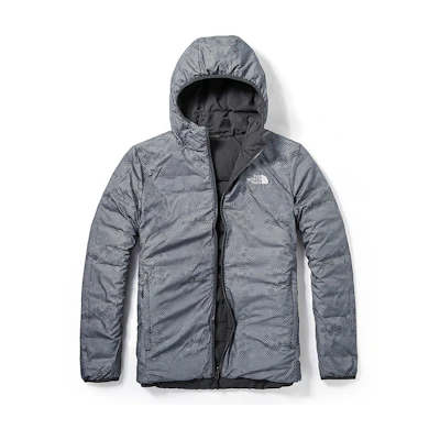 TNF Reversible Outdoor Down Jacket - Water-Resistant, Dark Gray NF0A3KTE-DYZ
