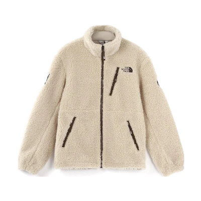 TNF Rimo Beige Unisex Fleece Jacket with Logo NJ4FM50K