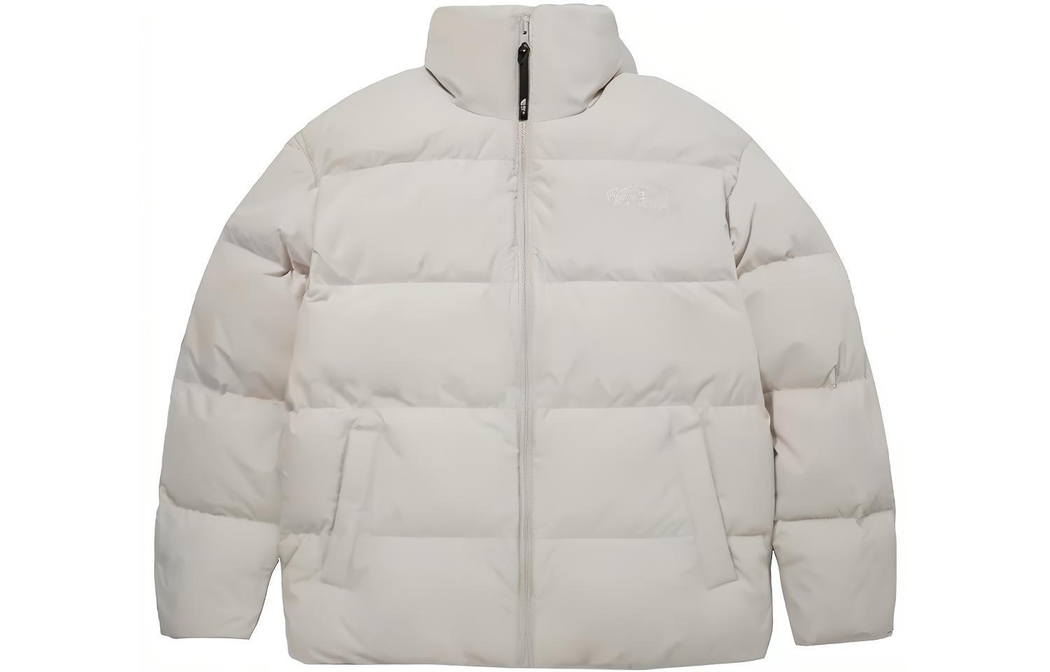 TNF Sand White Down Jacket Unisex Winter Windproof Warm Coat NJ1DM64B