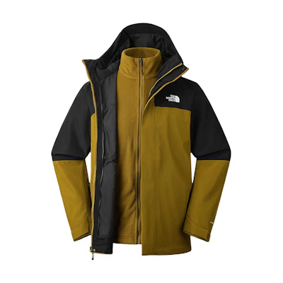 TNF SANGRO 3-in-1 Waterproof Green Jacket with Fleece Lining NF0A89ZP-5HO