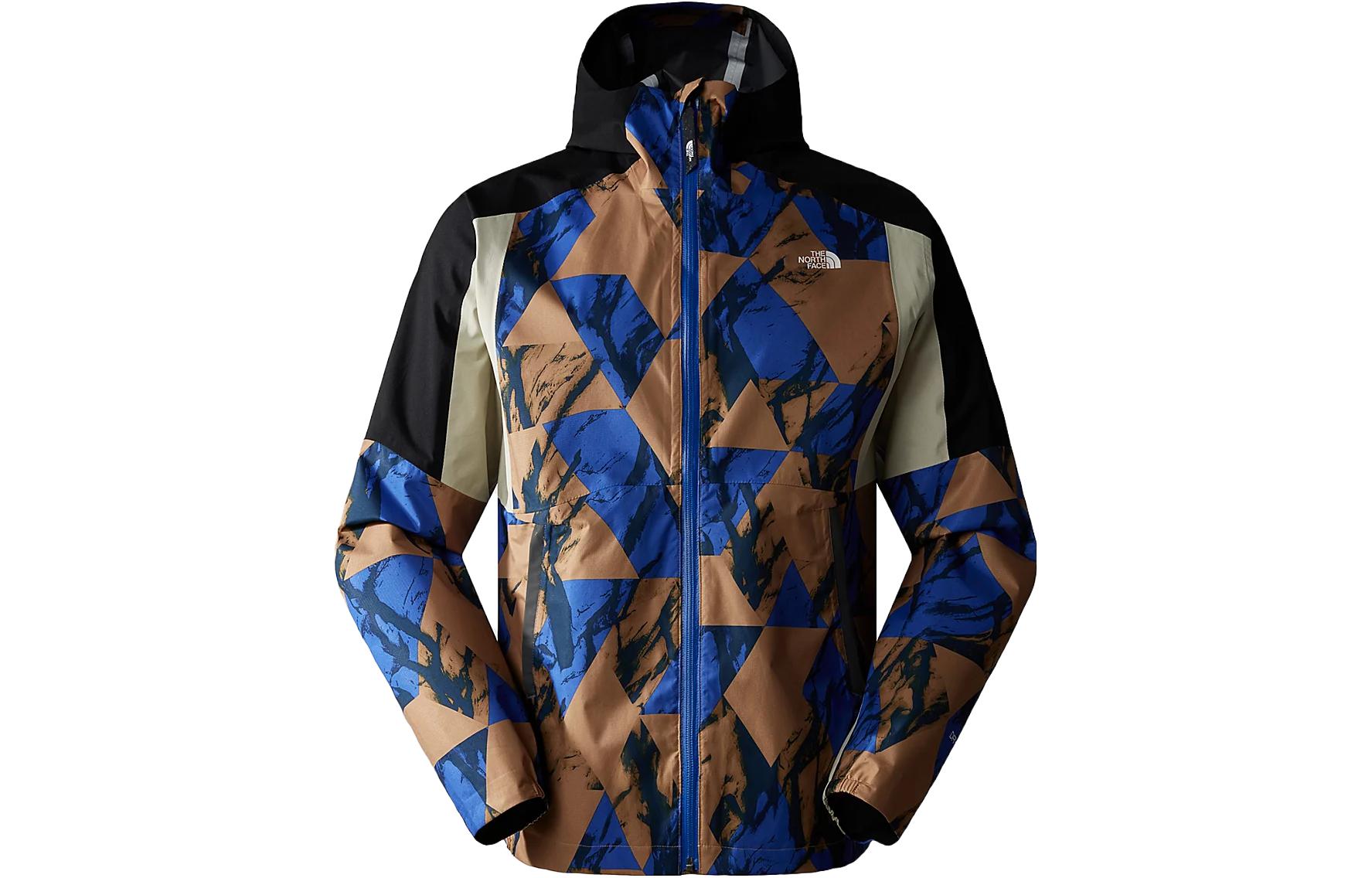 TNF Sheltered Creek 2 5L Printed Waterproof Windproof Hoodie Jacket Beige NF0A851Q-OR1