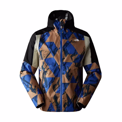 TNF Sheltered Creek 2 5L Printed Waterproof Windproof Hoodie Jacket Beige NF0A851Q-OR1