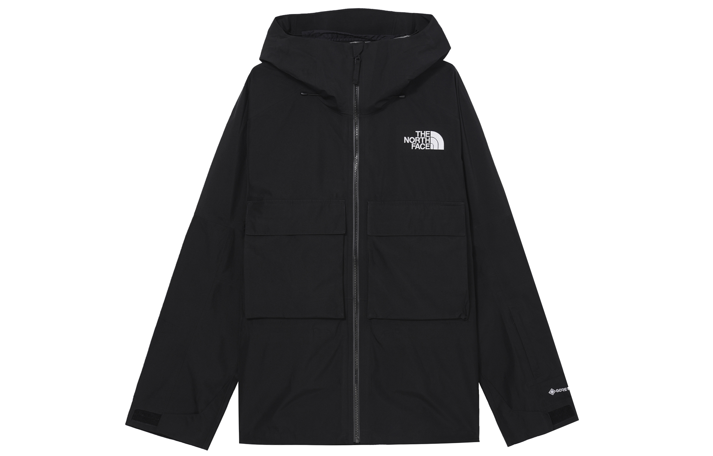TNF Sidecut GTX Black Hooded Zip Jacket with Letter Print NF0A82V9-JK3