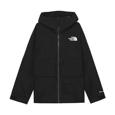 TNF Sidecut GTX Black Hooded Zip Jacket with Letter Print NF0A82V9-JK3