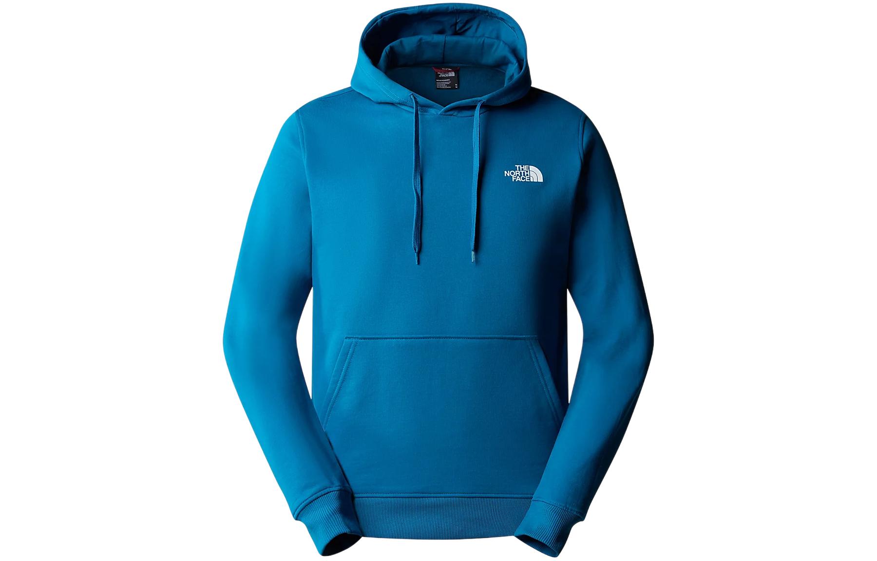 TNF Simple Dome Hoodie Blue Pullover with Logo Print NF0A7X1J-RBI
