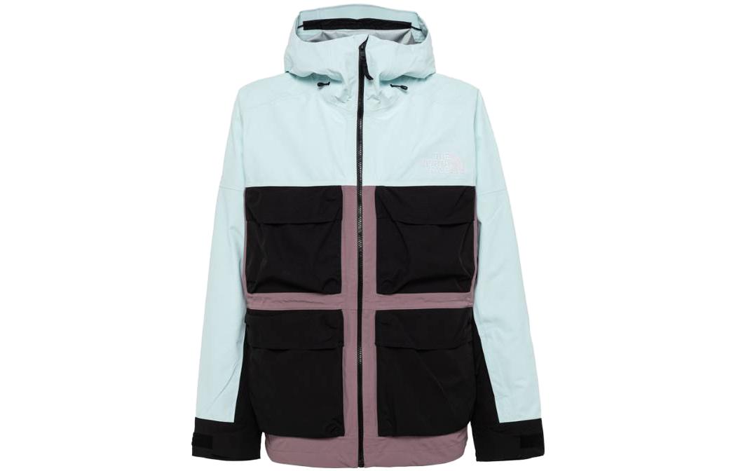 TNF Slim Fit Colorblock Zip Hoodie Jacket Unisex Blue NF0A82V2-KID1