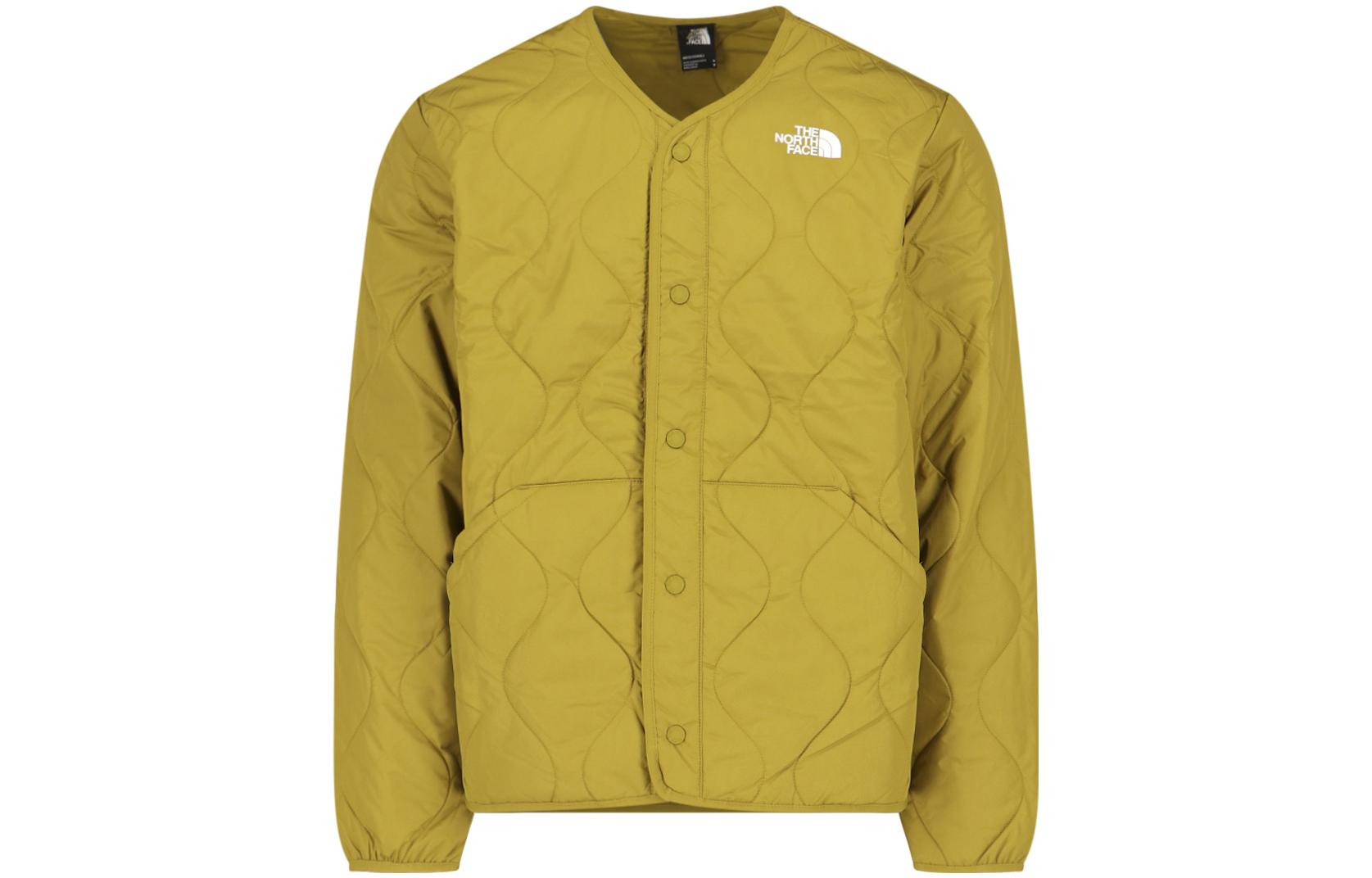 TNF Slim Fit Yellow Crewneck Button-Up Jacket NF0A852A-I0N