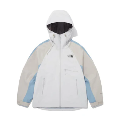 TNF SLOPE Colorblock Logo Hoodie Jacket Unisex Gray Outdoor Wear NJ2HQ02M