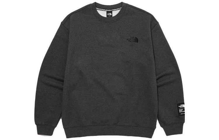 TNF Small Logo Crewneck Sweatshirt Black Grey Unisex NM5MM52E