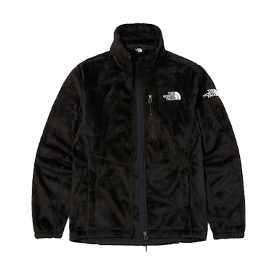 TNF Snow Fleece Jacket Black - Warm Logo Sports Collar Jacket NJ4FM53A