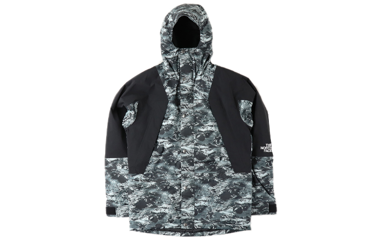 TNF Snow Mountain Black Camo Colorblock Hooded Jacket NF0A3XY5-EW8