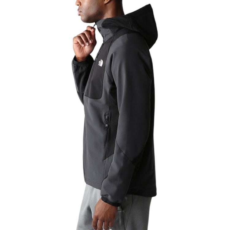 TNF Softshell Black Logo Hooded Hiking Jacket NF0A7ZF5-TLY 圖 4