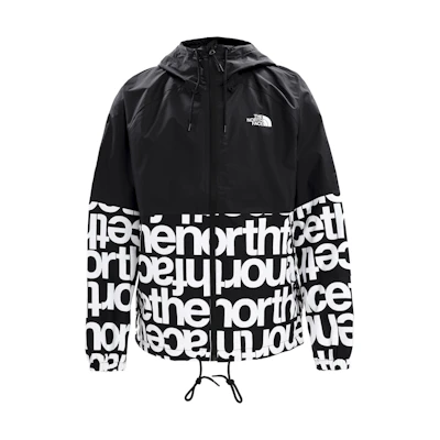 TNF Solid Black Jacket with Logo Print NF0A7QF3-IA6