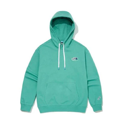 TNF Solid Color Embroidered Logo Hoodie Green Unisex NM5PM04B