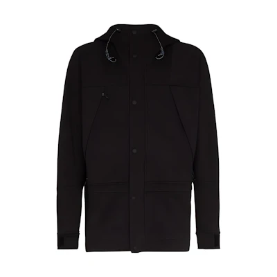TNF Solid Color Embroidered Zip-Up Hoodie Jacket - Black NF0A4AMG-JK3