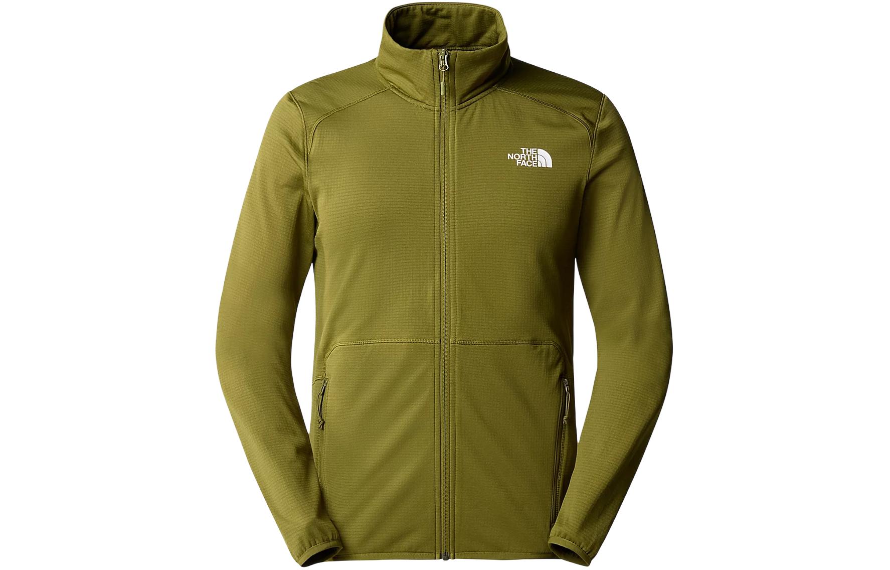 TNF Solid Color Fleece Jacket Green Zip-Up NF0A3YG1-PIB