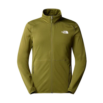 TNF Solid Color Fleece Jacket Green Zip-Up NF0A3YG1-PIB