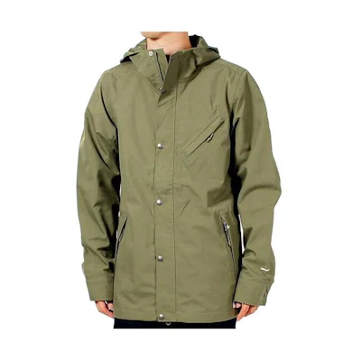 TNF Solid Color Hooded Jacket Military Green TNF-T93YQD