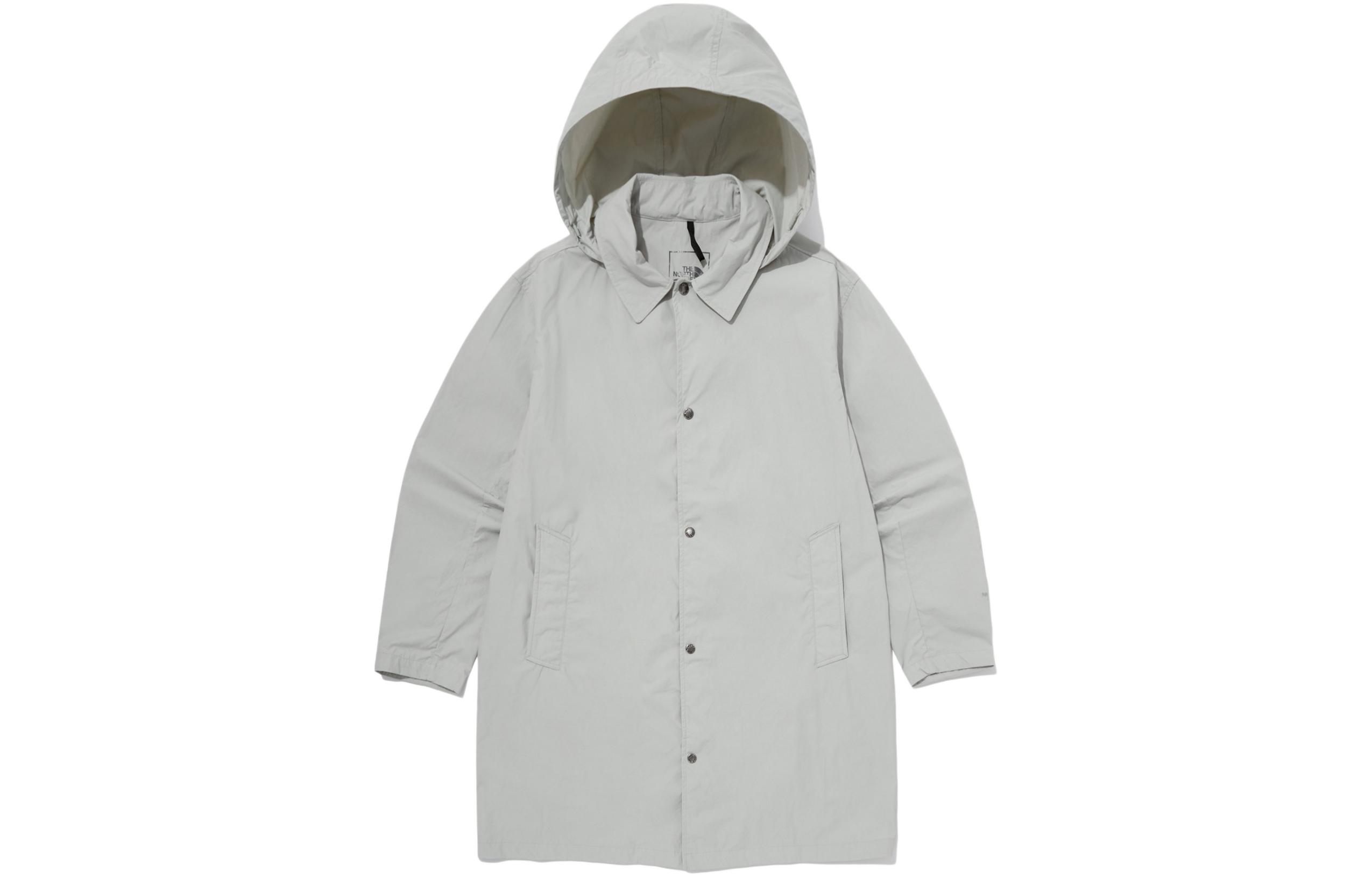 TNF Solid Color Hooded Zip-Up Jacket - Gray NC3BQ11C