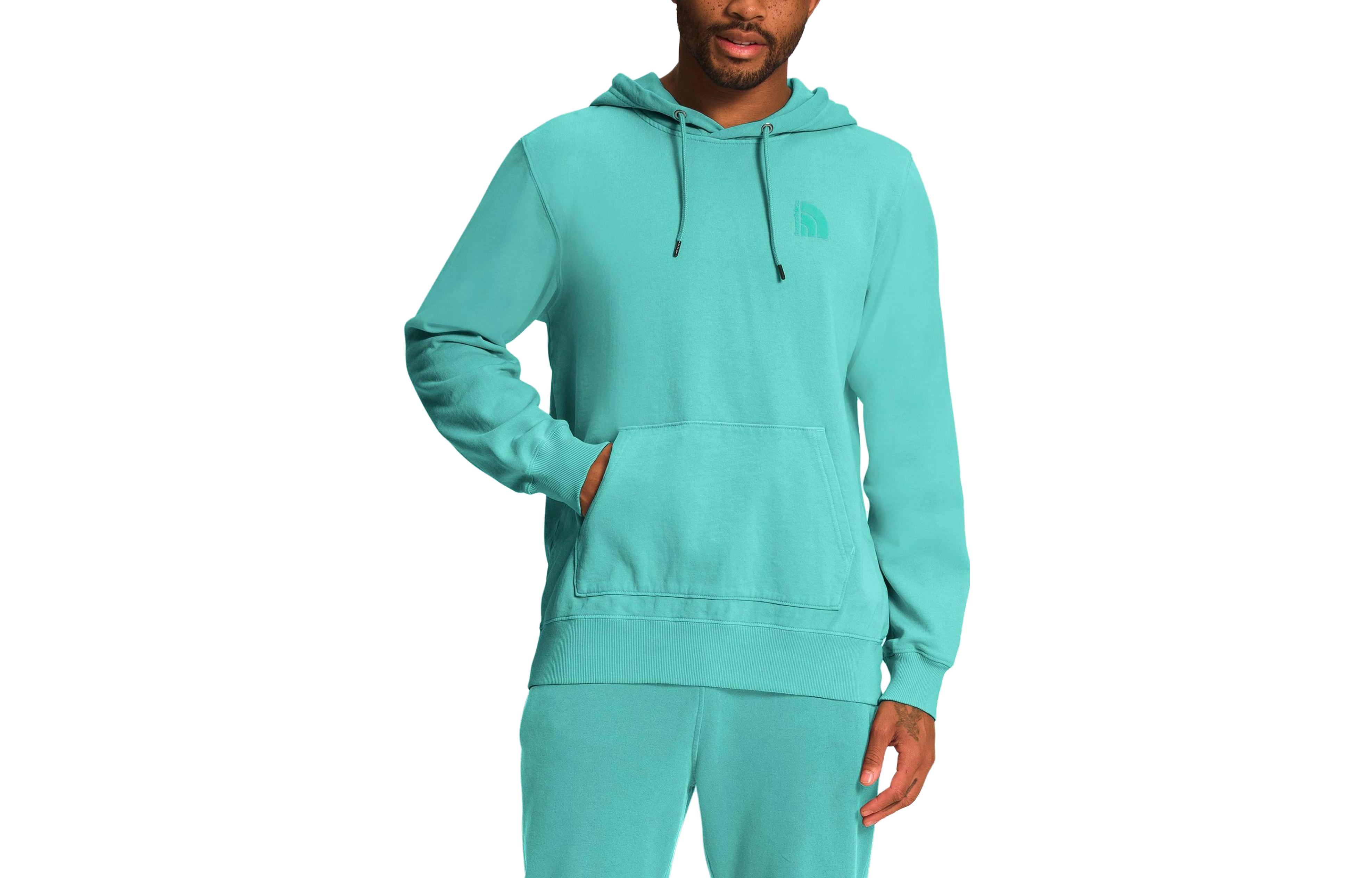 TNF Solid Color Hoodie Long-Sleeve Knit Teal NF0A7UNW-314