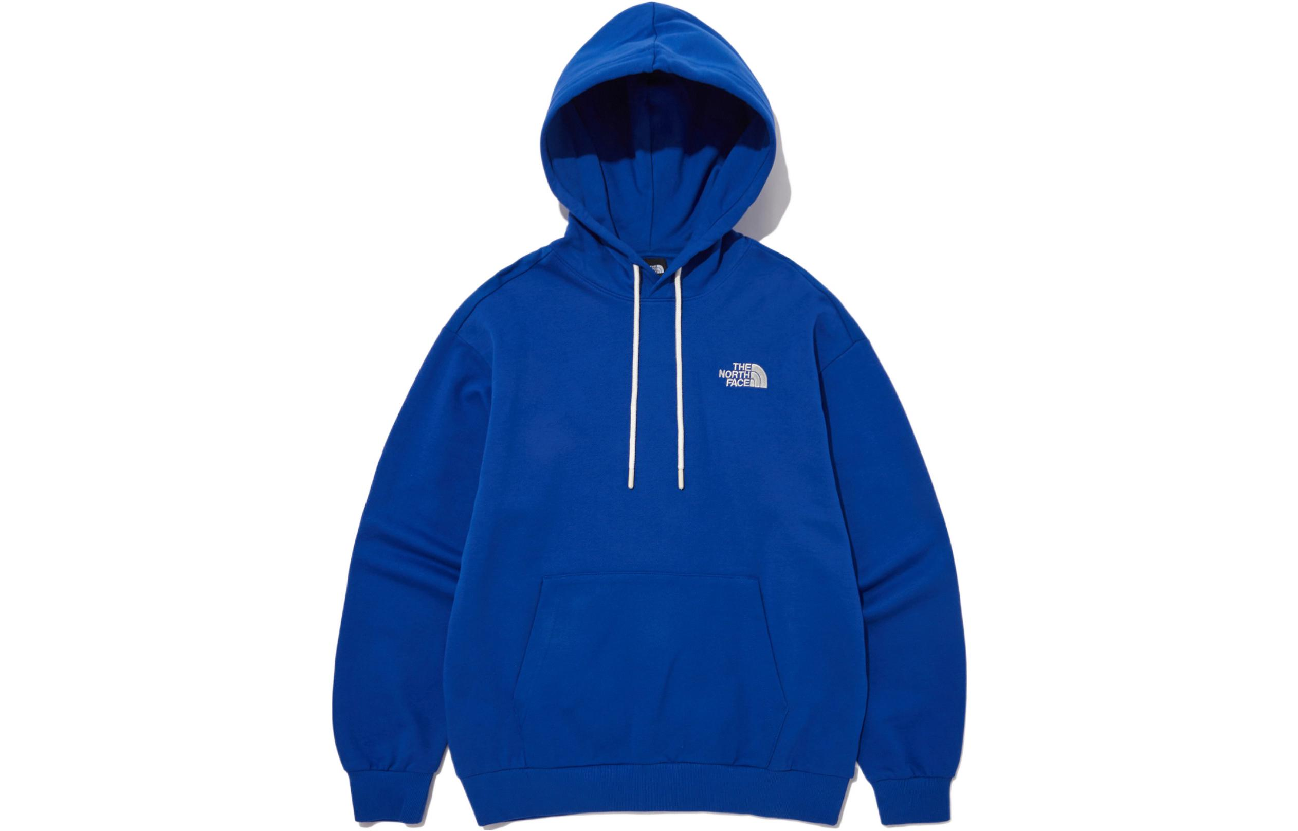 TNF Solid Color Logo Embroidered Hoodie Blue NM5PP40E