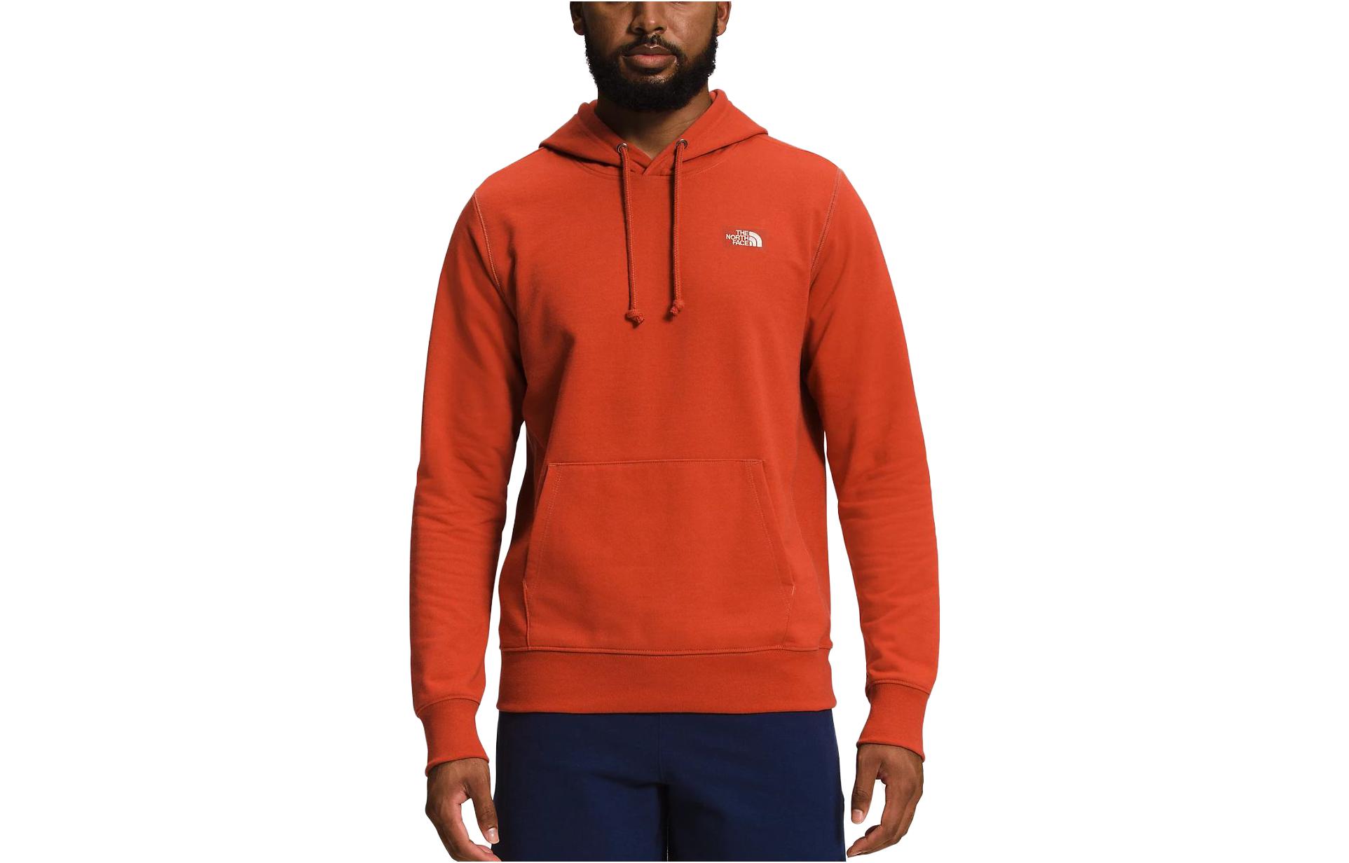 TNF Solid Color Logo Pullover Hoodie with Front Pocket NF0A7UNU-LV4