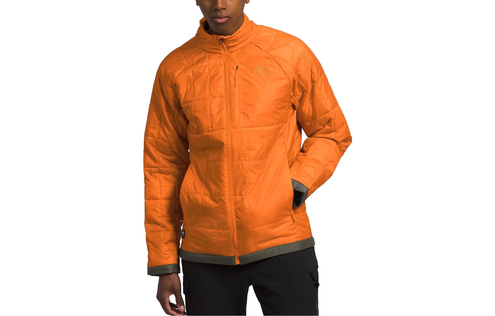 TNF Solid Color Loose Fit Stand Collar Jacket Orange NF0A84HK-KO5