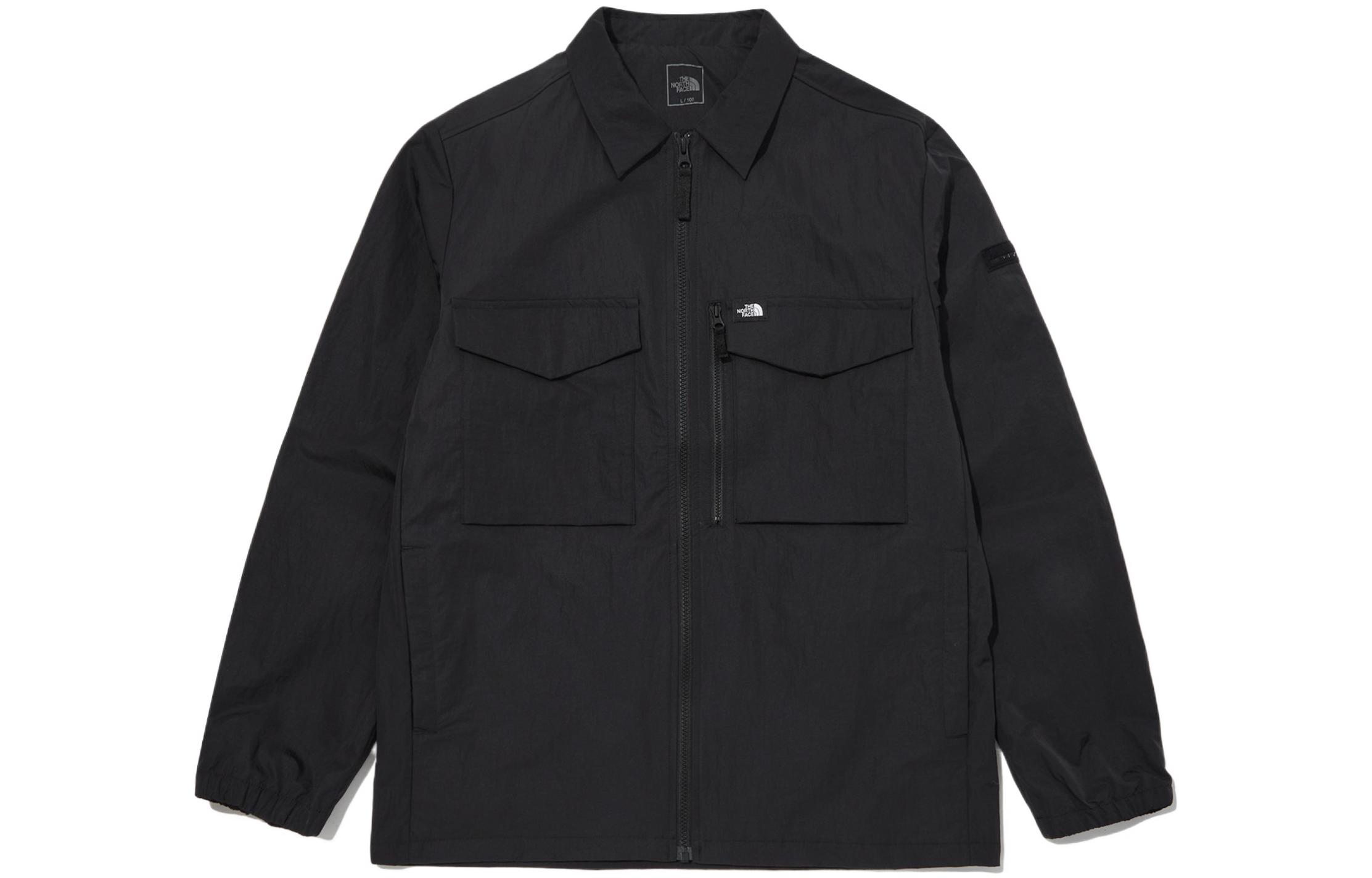 TNF Solid Color Multi-Pocket Zip Jacket Black NJ3BN05A 圖 2