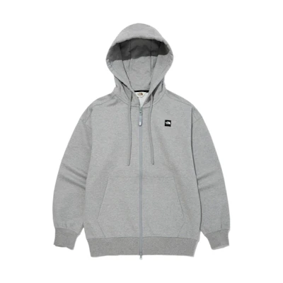 TNF Solid Color Zip-Up Hoodie Jacket - Gray NJ5JN04K