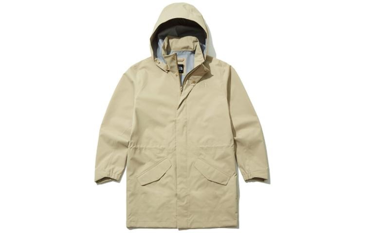 TNF Solid Color Zip-Up Hoodie Jacket Khaki NJ2HL07B