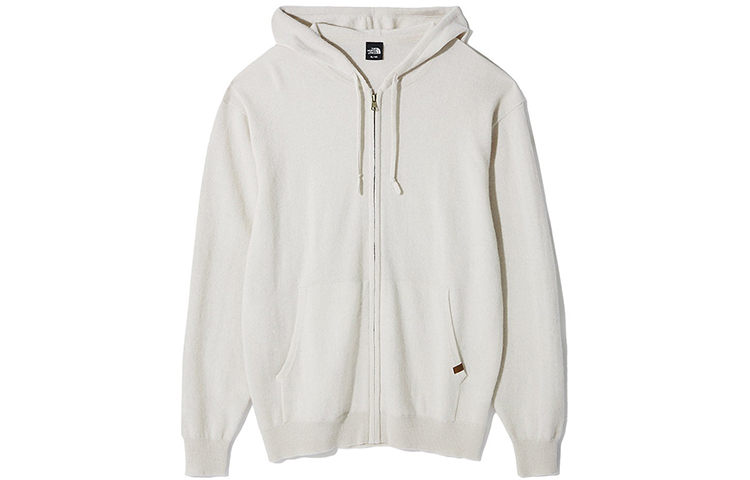 TNF Solid Color Zip-Up Hoodie Jacket Off-White NJ5JL56B