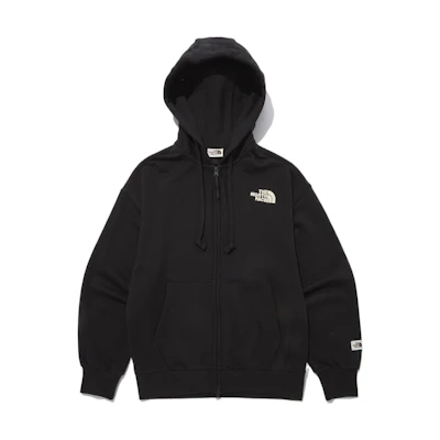 TNF Solid Color Zip-Up Hoodie with Hood Casual Long Sleeve NJ5JN51J