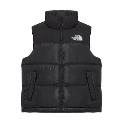 TNF Solid Color Zip-Up Sleeveless Vest Unisex Black NV3NP55E