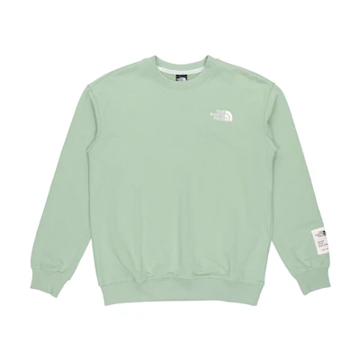 TNF Solid Embroidered Logo Crewneck Sweatshirt Green - Unisex NM5MM01C