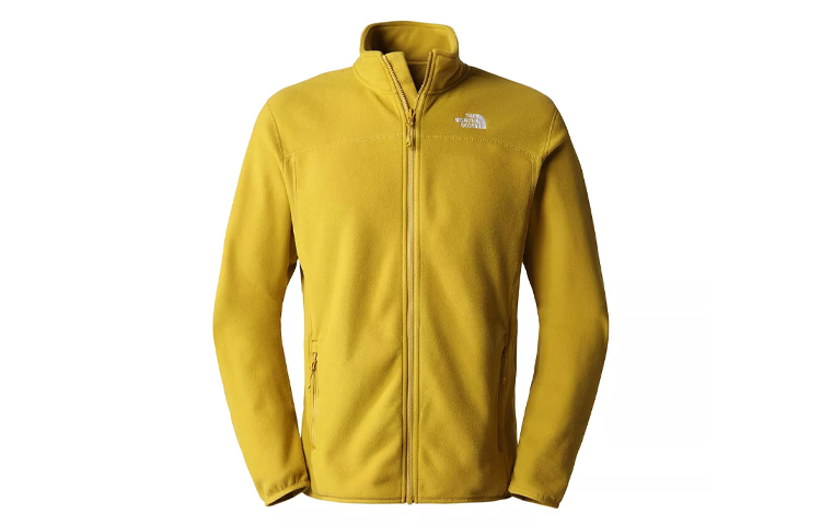 TNF Solid Fleece Pocket Jacket in Mustard Yellow NFOA5IHQ76S