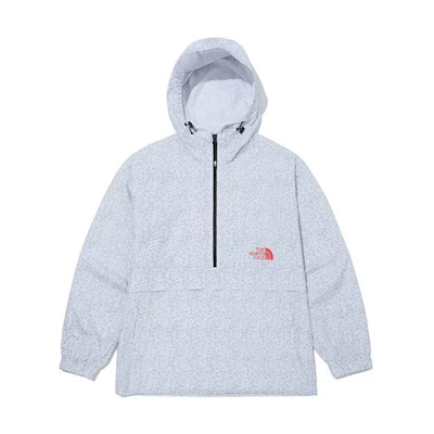 TNF Solid Half-Zip Hoodie Jacket Light Gray NA3BN15A